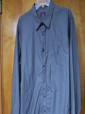 Untuckit Slim Fit Gray Long Sleeve Shirt Size XXLarge